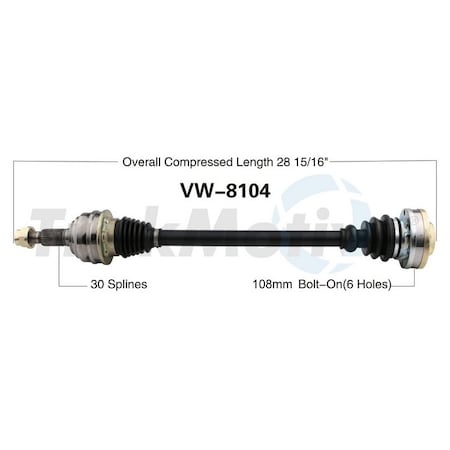 Surtrack Axle Cv Axle Shaft, Vw-8104 VW-8104